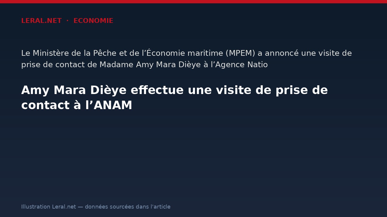 Amy Mara Dièye effectue une visite de prise de contact à l’ANAM
