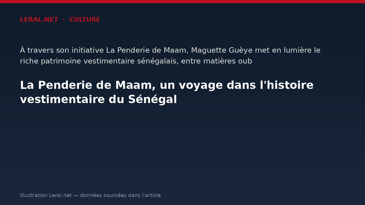 La Penderie de Maam, un voyage dans l'histoire vestimentaire du Sénégal
