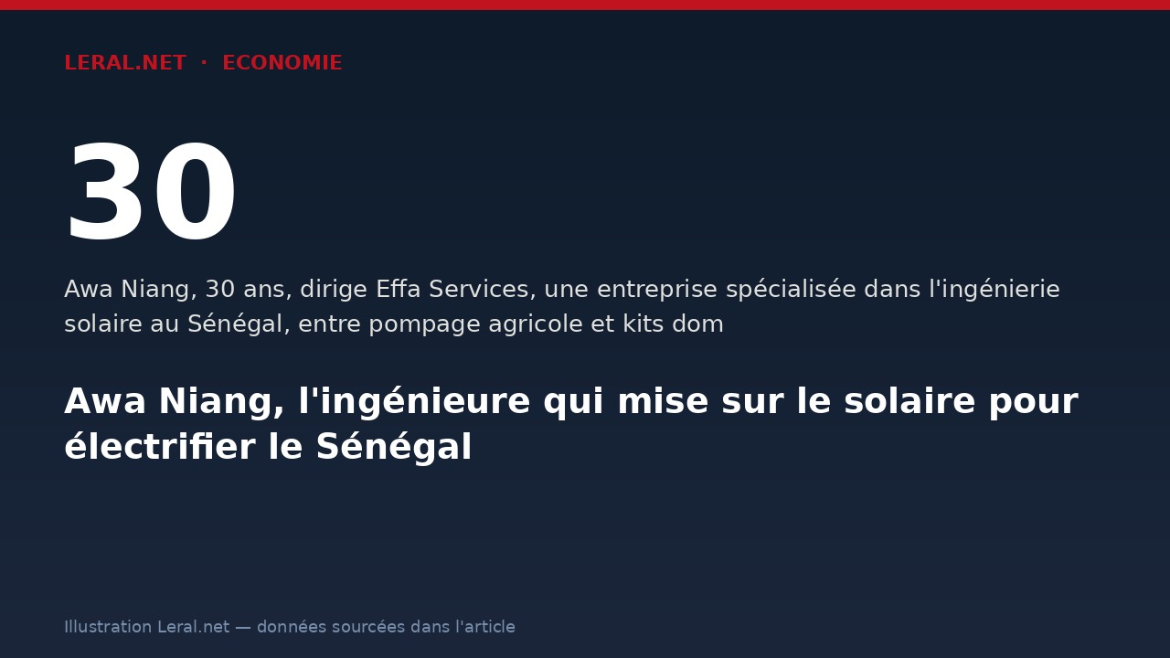 Awa Niang, l'ingénieure qui mise sur le solaire pour électrifier le Sénégal