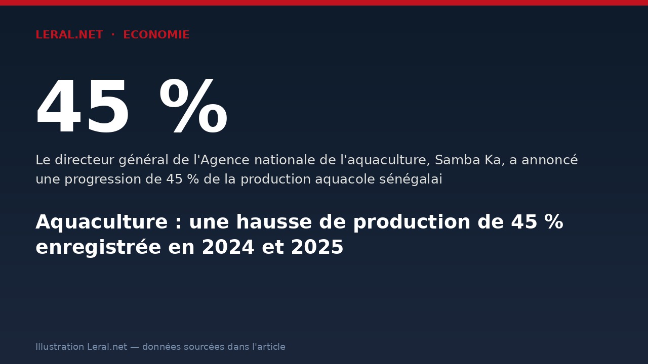 Aquaculture : une hausse de production de 45 % enregistrée en 2024 et 2025