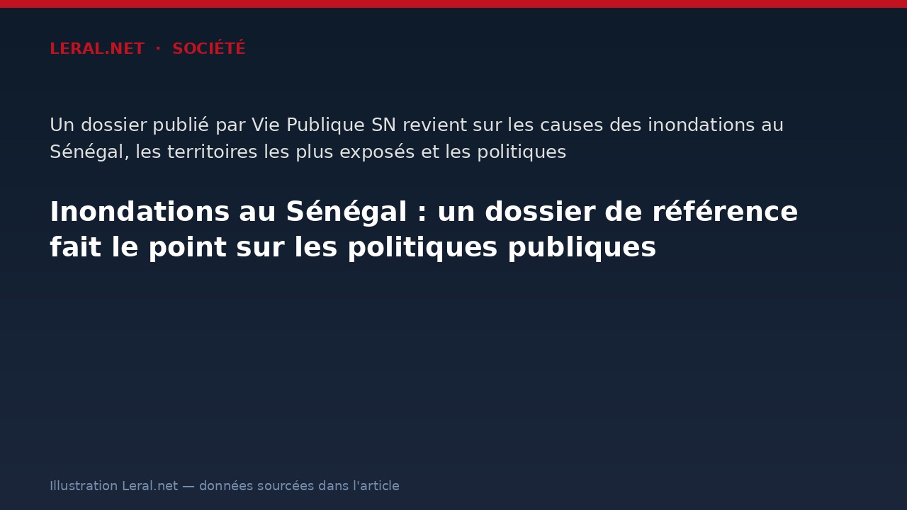 Inondations au Sénégal : un dossier de référence fait le point sur les politiques publiques
