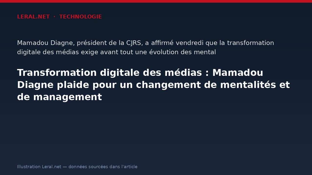 Transformation digitale des médias : Mamadou Diagne plaide pour un changement de mentalités et de management