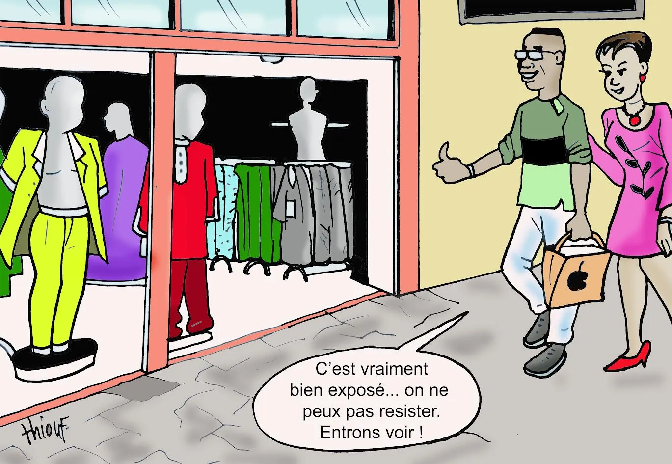 Dakar : les mannequins de vitrine, nouvelle arme commerciale des boutiques du Boulevard Mamadou Dia