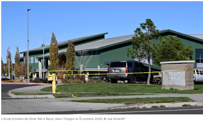 États-Unis: quatre morts, dont trois enfants, dans la fusillade d'une école primaire de l'Oregon