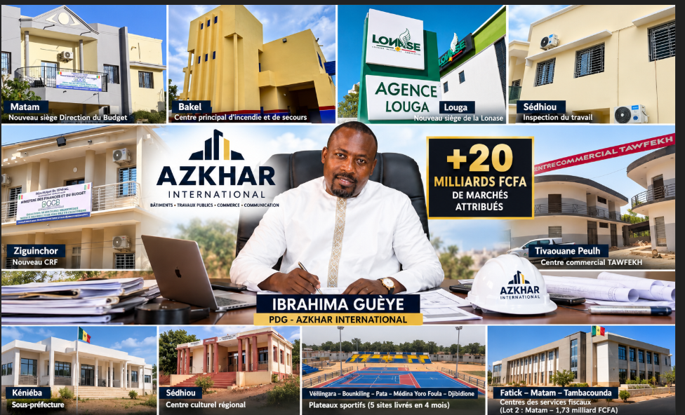 Azkhar International : Ibrahima Guèye, l’entrepreneur qui va au bout de ses chantiers