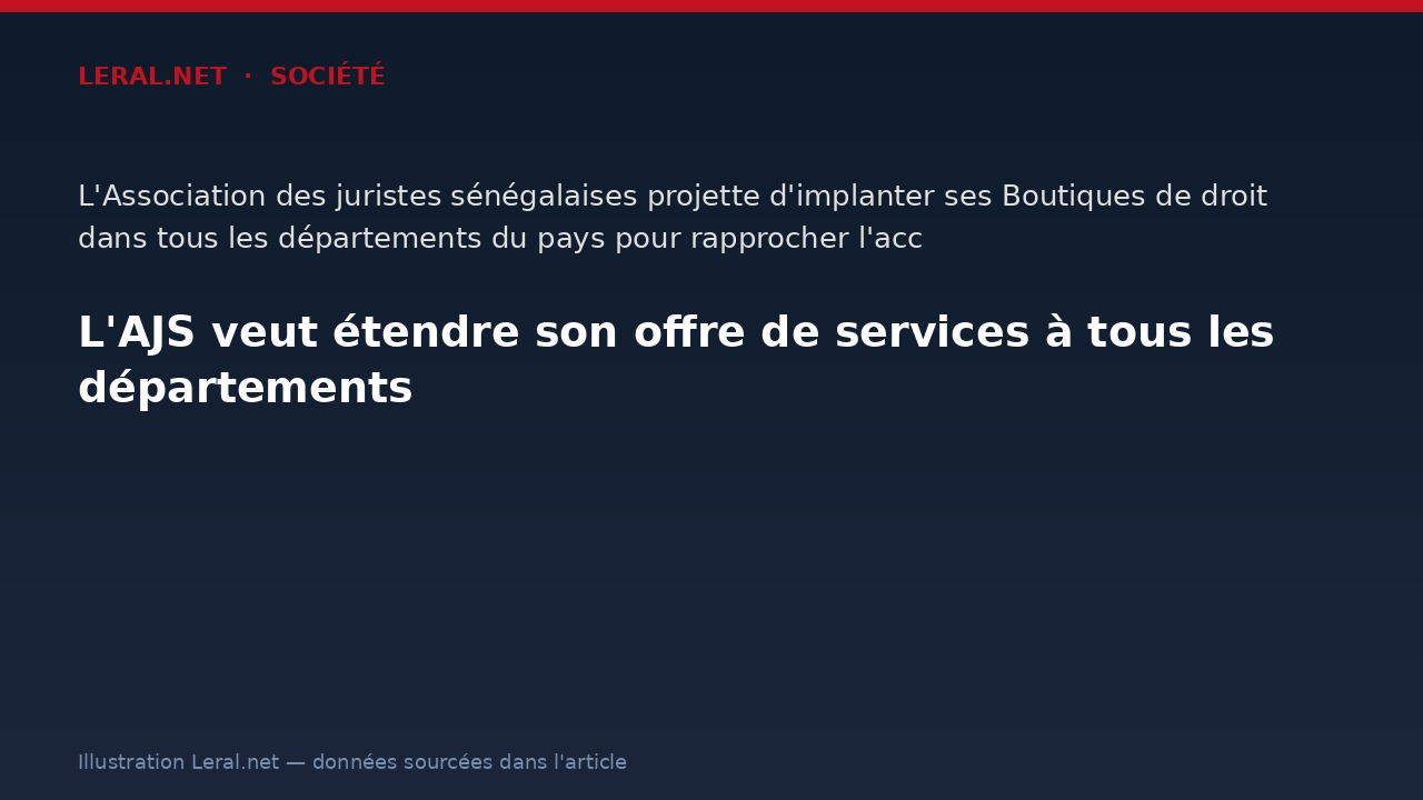 L'AJS veut étendre son offre de services à tous les départements