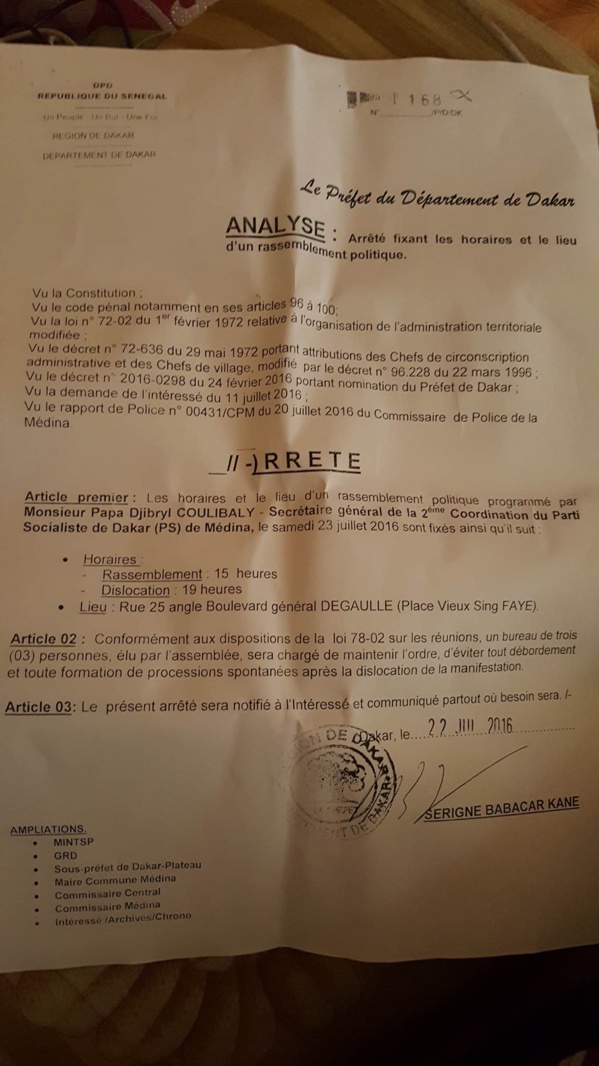 Bamba Fall : "C'est Ousmane Tanor Dieng qui est derrière cette interdiction de notre meeting…"