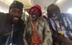 Fadel Barro poste sur sa page twitter : ‘Avec les deux aînés Alpha et Tiken de retour de Ouagadougou après pour le Mémorial de Sankara’
