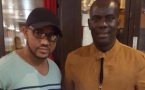 Malick Gackou du Grand Parti en compagnie de Dj Rakhou du restaurant Pointe des Almadies de Paris
