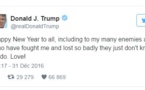 Trump souhaite la bonne année, même à ses "nombreux ennemis"