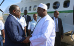Photos: le président Macky Sall ce jeudi à l’aéroport LSS pour raccompagner son homologue gambien Adama Barrow rentré à Banjul