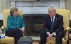 Vidéo: Donald Trump refuse de serrer la main d'Angela Merkel... avant de changer d'avis