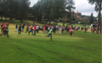 Photo-Les manifestants viennent d'entrer dans les jardins de la Présidence. Afrique du Sud.