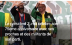 Le président Zuma célèbre son anniversaire sur fond de manifestations