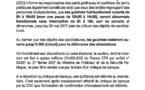 Communiqué Caisse et Dépôt et Consignations (CDC) 