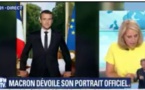 Deux drapeaux, deux téléphones, une horloge... ce que signifient les détails de la photo d'Emmanuel Macron