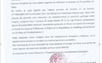 Voici la lettre du Préfet de Dakar, "interdisant" la marche de Me Wade