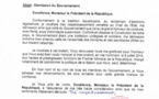 La lettre de démission du Premier ministre sortant (document)
