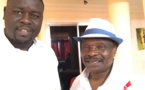 Abdou Salam Fall, patron de Seneweb avec le Grand Mory Kanté et Edwy Plenel (co-fondateur de Mediapart.com) et Bouba fondateur de bouba.com et guineenews.org