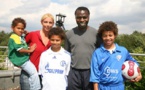 Souleymane Sané avec sa femme et ses enfants Leroy, Regina et Sidy