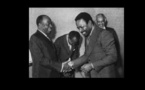 Oumar Bongo, Houphouët Boigny, Léopold Senghor et Ould Daddah à Lagos (Nigeria) en 1975