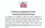La coordination des étudiants de Saint-Louis (CESL) se démarque du Pds ( Démenti )