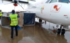 AIBD : Des avions de DHL et de Air Sénégal endommagés et cloués au sol à cause du vent et la pluie (Photos)