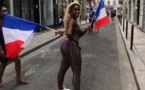 (04 photos) Regardez comment la vidéo-girl sénégalaise Liliane Maroun a fêté la victoire de la France