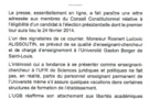 Précision de l'Université Gaston Berger (UGB) : Monsieur Rosnert Ludovic Alissoutin ne fait pas partie du personnel 