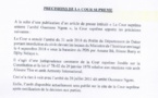 Supposée annulation de l’arrêté Ousmane Ngom : les précisions de la Cour suprême