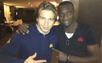 Le joueur de foot et attaquant star Mamadou Niang habillé par Mickael Vendetta