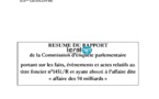 Voici le résumé du rapport de la Commission d'enquête portant sur l'affaire des 94 milliards