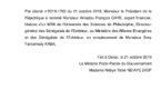 Monsieur Amadou François Gaye remplace Sory Fantamady Kaba