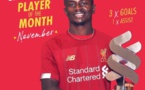 Liverpool : Sadio Mané élu joueur du mois de Novembre