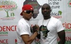 El Hadji Diouf et Akon à la prestation de serment du président Macky Sall