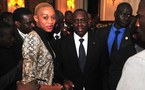Le mannequin Nogui Dieng en compagnie du président Macky Sall à Paris