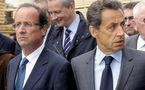 Poignée de main entre Hollande et Sarkozy le 8 mai