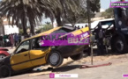 VIDEO: Violent accrochage entre une voiture blindée de la Gendarmerie, trois taxis et un véhicule particulier