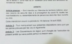 Interdiction des manifestations publiques : Ce que attend les contrevenants