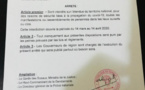 Mesure: Arrêté portant interdiction provisoire de manifestations ou rassemblements