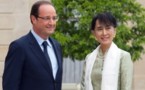 Aung San Suu Kyi reçue par François Hollande à l'Elysée(VIDEO)