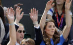 William et Kate: la ola aux Jeux de Londres!