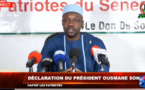 « En allant au Palais, on ne s’attendait à rien de sérieux » dixit Ousmane Sonko