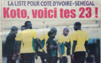 A la Une du Journal Walf Sports du 23 Août