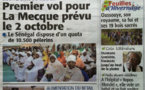 A la Une du Journal Le Soleil du 24 Août