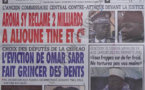 A la une du Journal L'As du 22 Septembre 