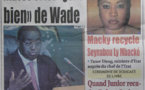 A la Une du Journal Walf Grand Place du 29 Septembre