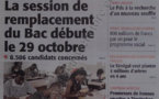 A la Une du Journal Le Soleil du 08 Octobre 