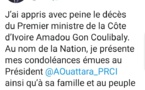 Décès de Amadou Gon Coulibaly: Les condoléances de Macky Sall