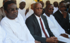 Me Mbaye Jaques Diop à coté de Bathily et Tanor Dieng lors des obsèques du professeur Assane Seck